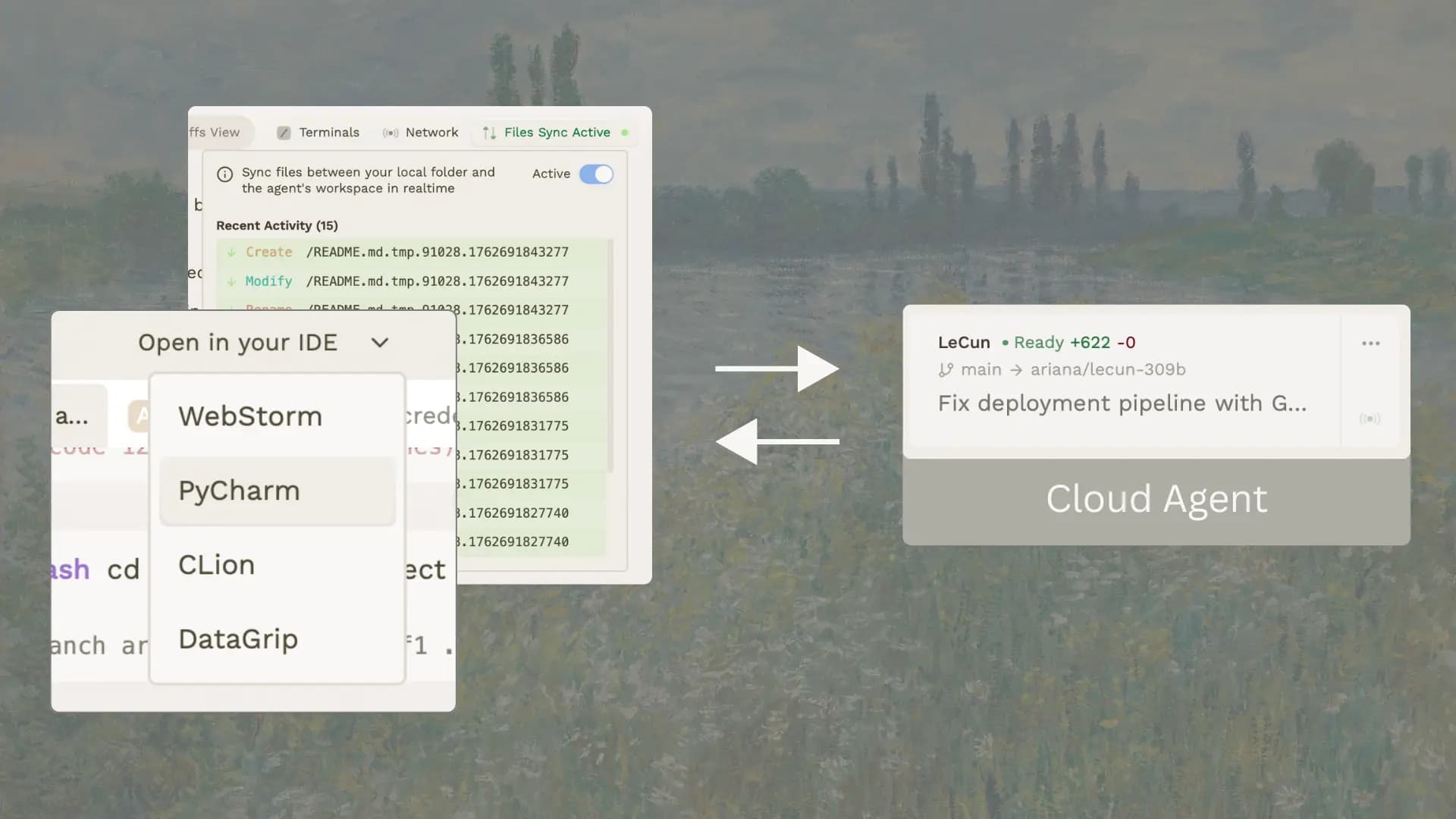 Sync locally with any agent